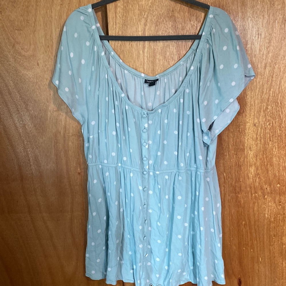 Dot off the shoulder top